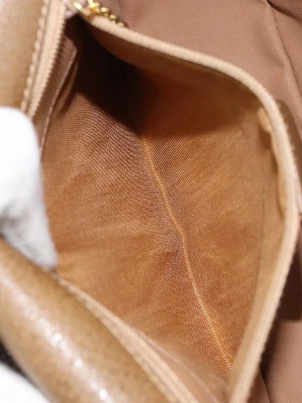 GUCCI Shoulder Bag Nylon Leather Beige Gold 007 754 0074 Auth ep12620 - Picture 12 of 16